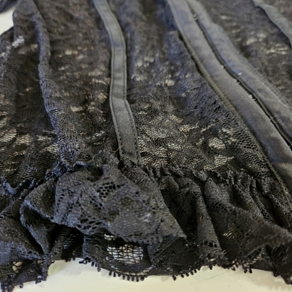 NEW Kissable by Coquette Black Rose Lace Corset Panty 4 Piece Set One Size - Picture 3 of 6